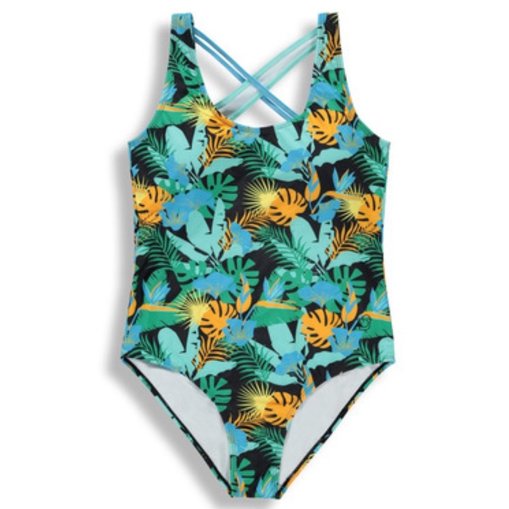 BIRDZ Onepiece Black Jungle Swimsuit